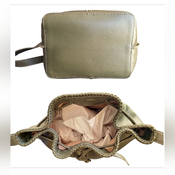 NWOT the sak Ivy Drawstring Bucket olive green crossbody - Picture 7 of 12